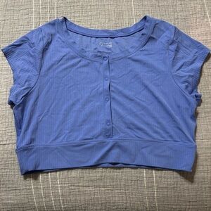 OFFLINE Aerie Real Me Cropped Snap Front Top